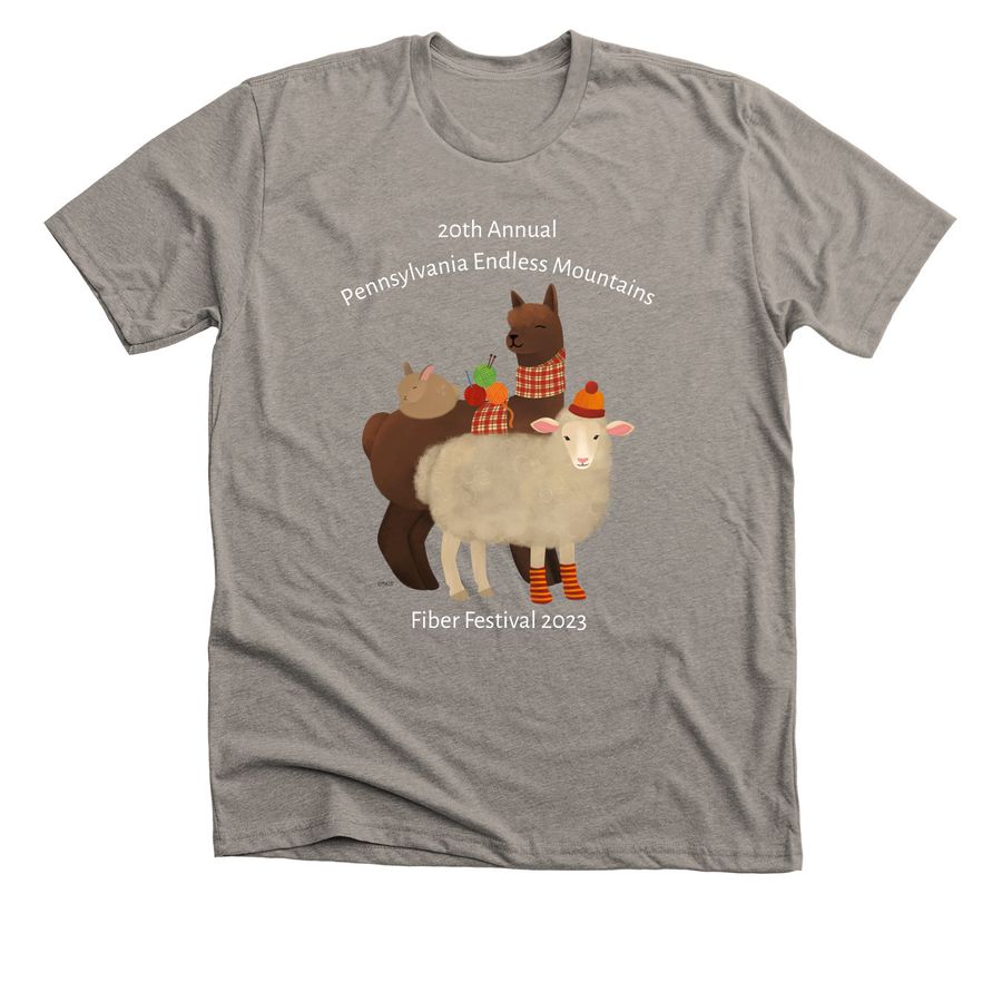 2023 Festival Tees and Hoodies, a Heather Stone Premium Unisex Tee