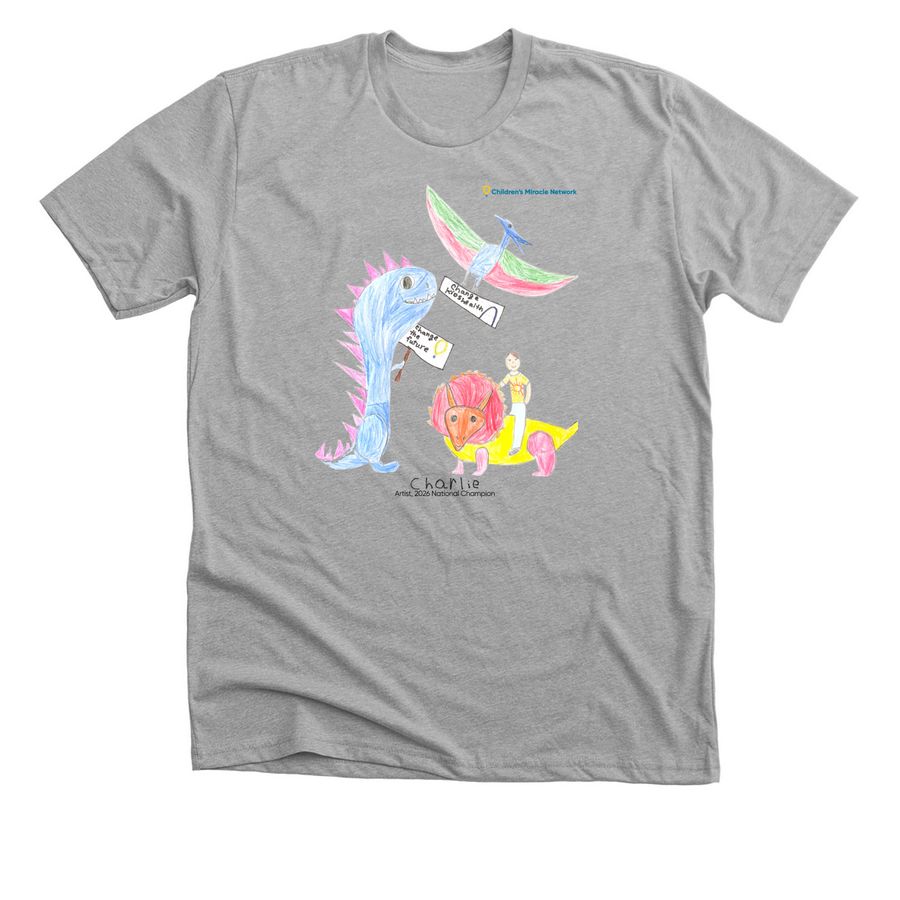 Charlie's Cretaceous Collection, a Athletic Heather Premium Unisex Tee