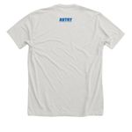 Established 1967 - Blue, a Heather Cement Premium Unisex Tee (back-view)