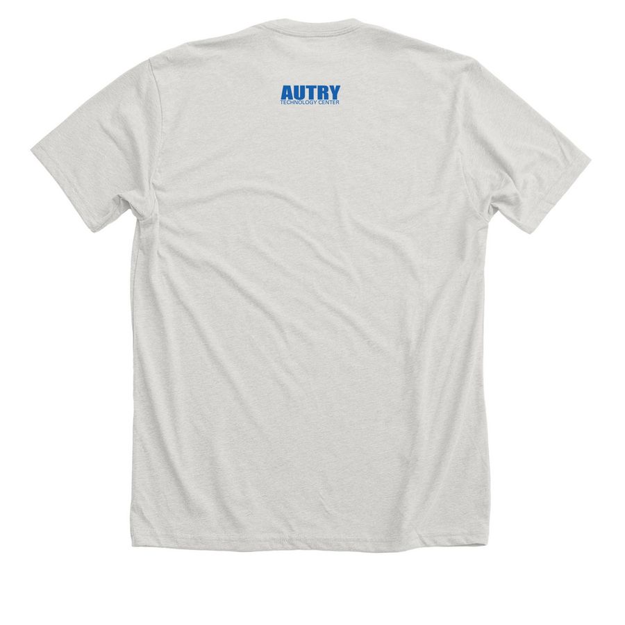 Established 1967 - Blue, a Heather Cement Premium Unisex Tee (back-view)
