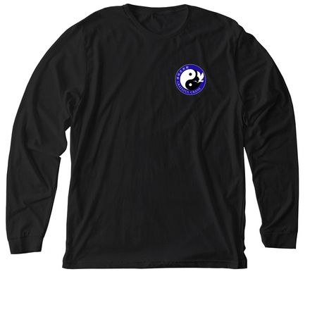 Grateful Crane Apparel, a Solid Black Blend Premium Long Sleeve Tee