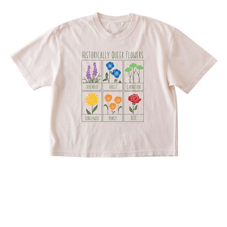 Queer Flowers, a Ivory Comfort Colors Boxy Tee