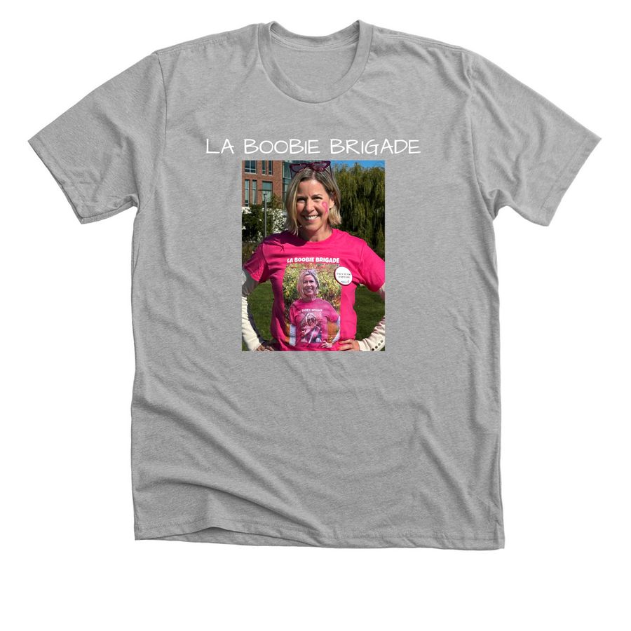 La Boobie Brigade Walk Shirts, a Athletic Heather Premium Unisex Tee