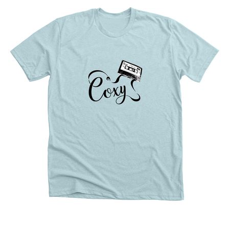 Coxy cassette design&nbsp;, a Heather Ice Blue Premium Unisex Tee