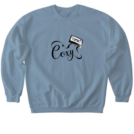 Coxy cassette design&nbsp;, a Stone Blue Softstyle Crewneck Sweatshirt