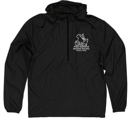 PMHS-CV Windbreaker, a Black Quarter-Zip Windbreaker
