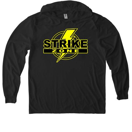 Strike Zone, a Space Black Allmade Eco Triblend Hoodie Tee