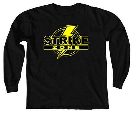 Strike Zone, a Black Comfort Colors Long Sleeve Tee