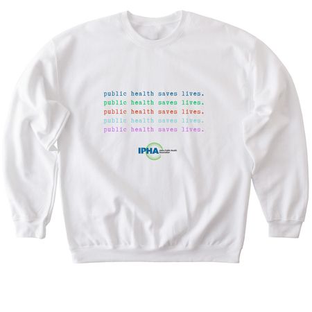 IPHA-PH saves lives, a White Softstyle Crewneck Sweatshirt