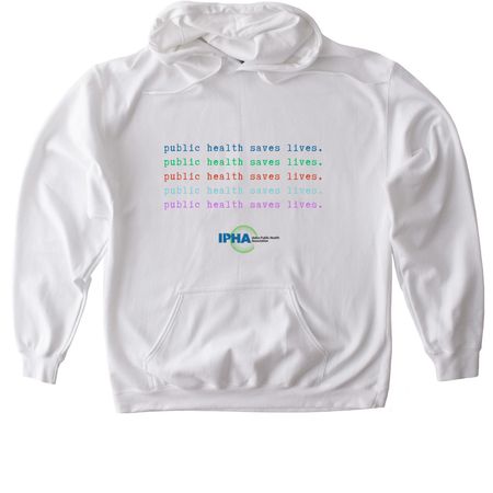IPHA-PH saves lives, a White Gildan Softstyle Pullover Hoodie