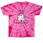 Breast Cancer shirt, a Pink Classic Tie Dye Tee (back-view)