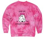 Breast Cancer shirt, a Pink Tie Dye Crewneck Sweatshirt (back-view)