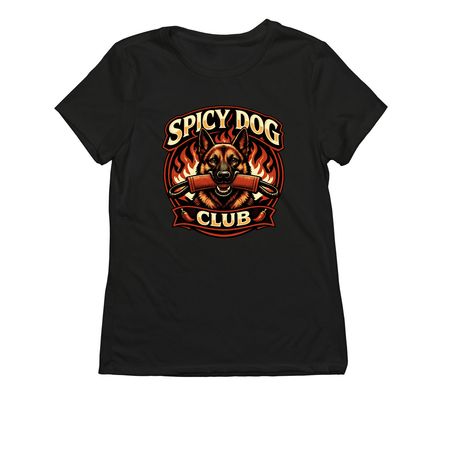 AlignedK9: Spicy Dogs Club, a Deep Black Allmade Eco Triblend Women?s Tee