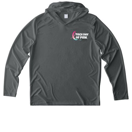 TDOP - Polo, Long Sleeve T's (small logo), a Dark Smoke Grey UV Performance Long Sleeve Hoodie