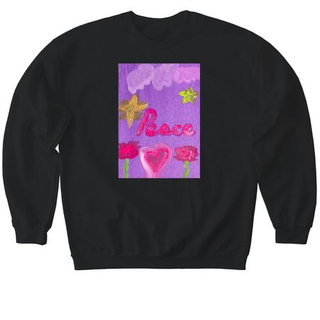 K?lei?s Peace t-shirt, a Black Softstyle Crewneck Sweatshirt