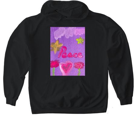 K?lei?s Peace t-shirt, a Black Gildan Softstyle Pullover Hoodie