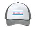 Neurodiversity Chicago Flag Hat, a White/ Deep Smoke Printed Foam Trucker Hat