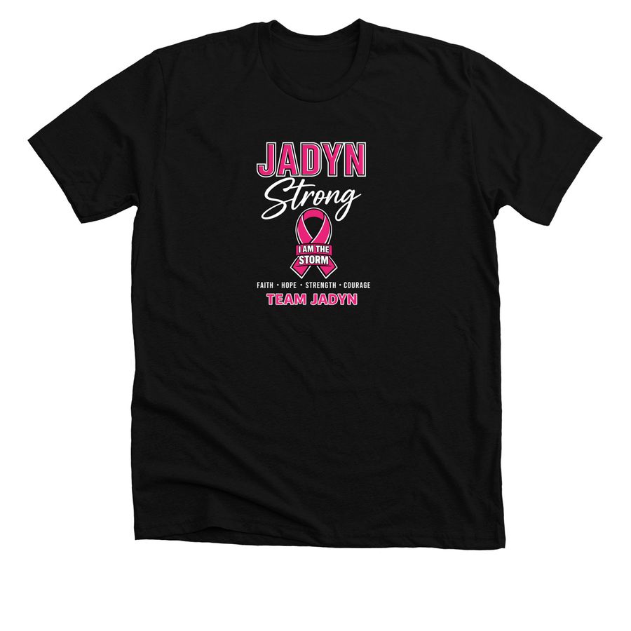 standing strong with Jadyn, a Solid Black Blend Premium Unisex Tee