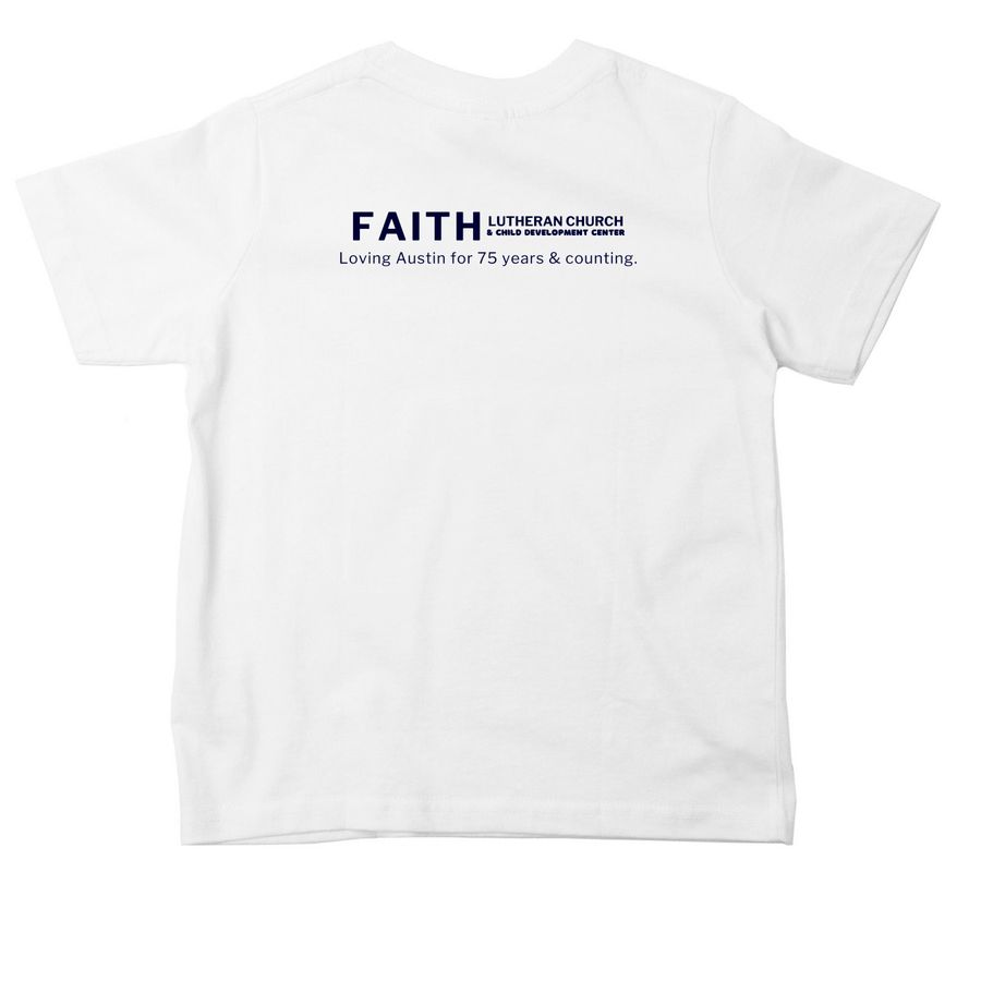 god loves you so much. (toddler sizes), a White Toddler Tee (back-view)