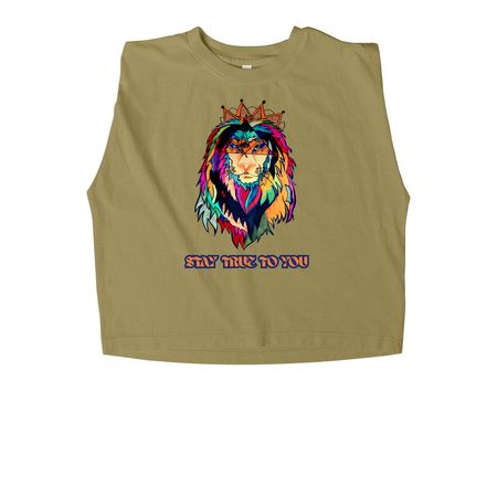Pride of the Lion ?&nbsp;, a Faded Army Women's Heavyweight Garment Dye Muscle Tee