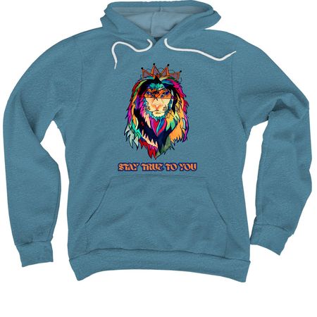 Pride of the Lion ?&nbsp;, a Heather Deep Teal Premium Pullover Hoodie