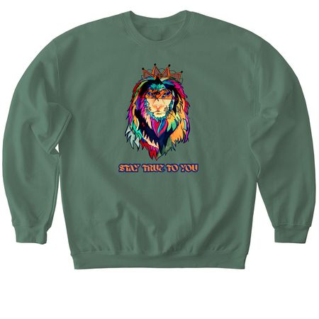 Pride of the Lion ?&nbsp;, a Military Green Softstyle Crewneck Sweatshirt