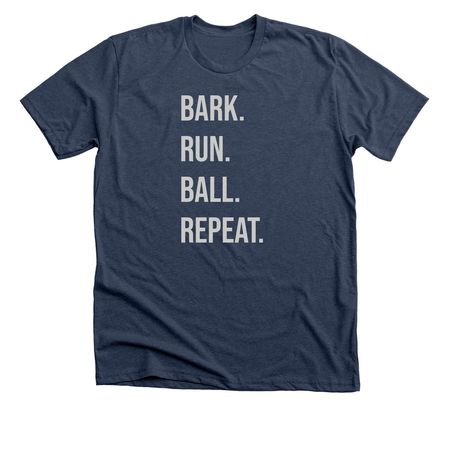 The Flyball Manifesto, a Heather Navy Premium Unisex Tee