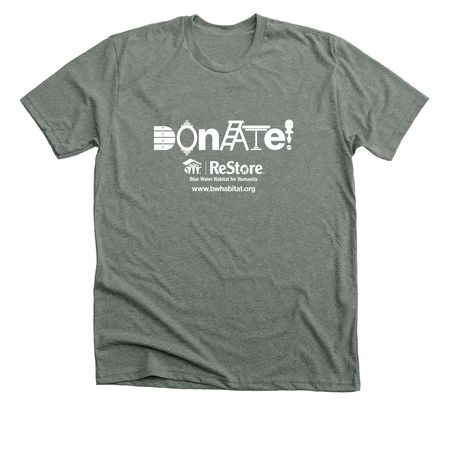 Donate, a Deep Heather Premium Unisex Tee