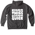 Thicc & Quick (simple), a Pepper Comfort Colors Pullover Hoodie (back-view)