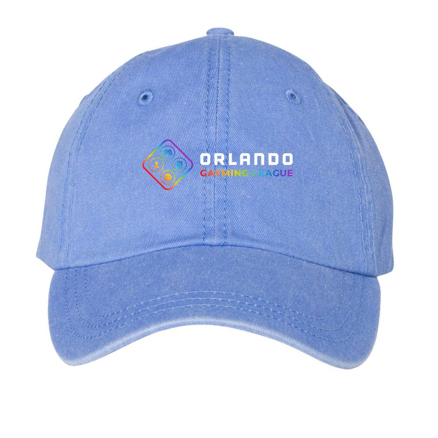 OGL Classic Hats, a Periwinkle Printed Pigment Dye Baseball Cap