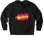 Hottie PINK Zipper Hoodie, a Black Stanley/Stella Unisex Cultivator 2.0 Zip Up Pullover Hoodie (back-view)