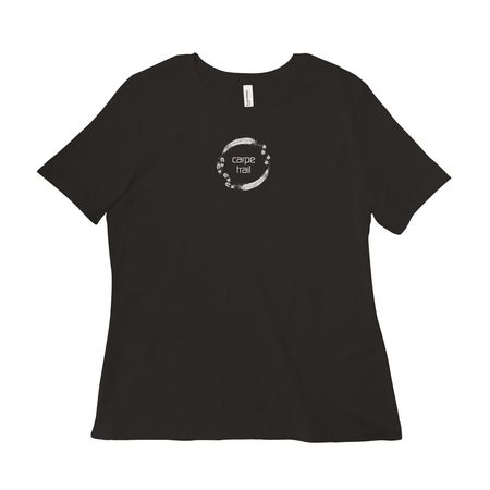 CARPE&nbsp; TRAIL LADIES TEE, a Black Women?s Relaxed Cotton Tee