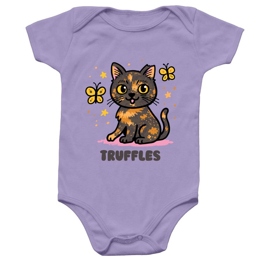 Onesies by @trufflesthetortie, a Lavender Infant Onesie