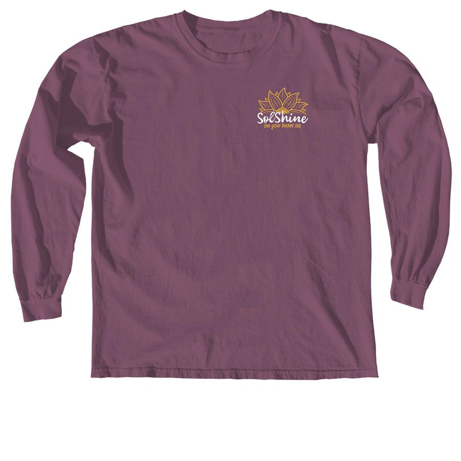 (White Logo) Long Sleeve, a Berry Comfort Colors Long Sleeve Tee