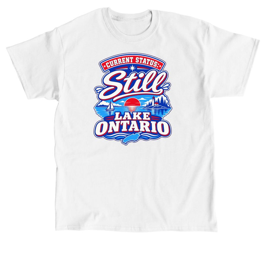 Current Status Still Lake Ontario Lighthouse, a White Classic Unisex Tee