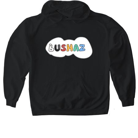 "BushaZ" Cloud Merchandise, a Black Gildan Softstyle Pullover Hoodie