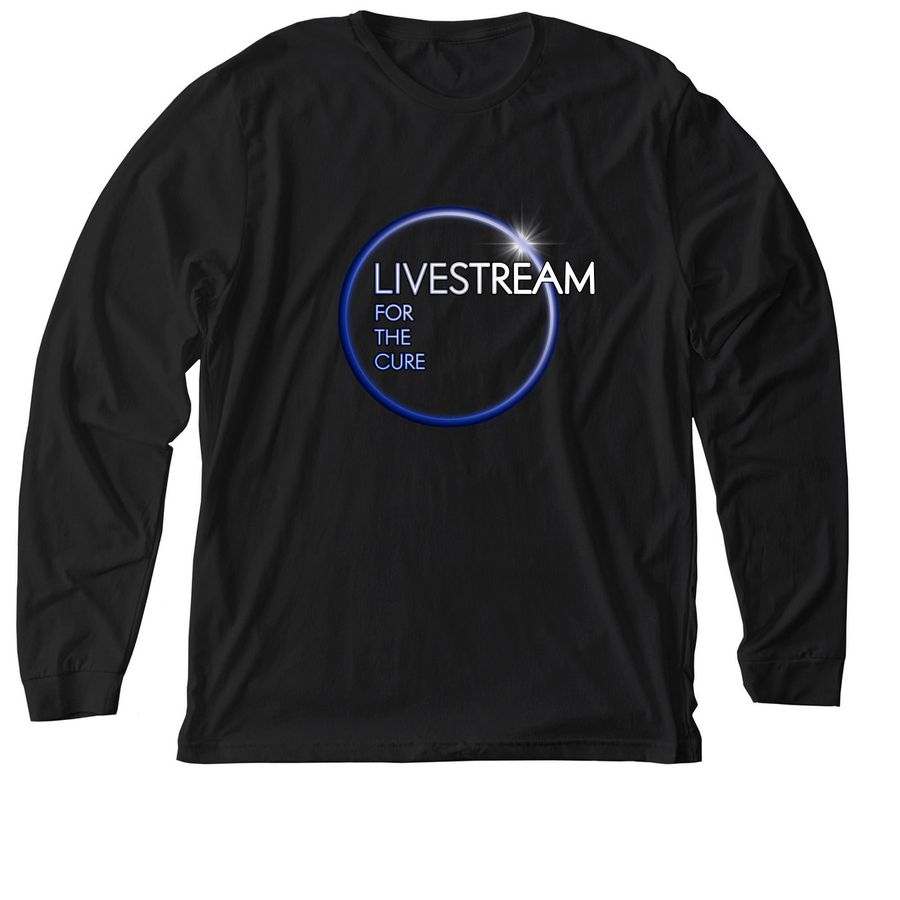 Livestream for the Cure X Heavy Apparel, a Solid Black Blend Premium Long Sleeve Tee