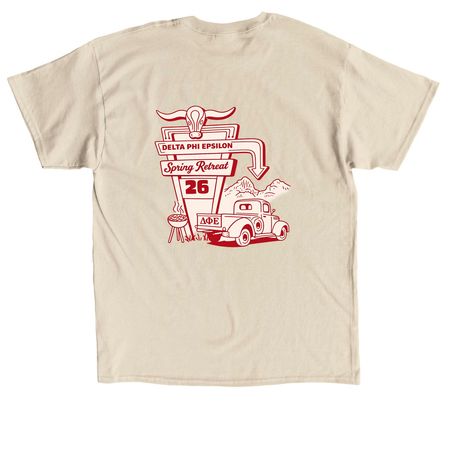 Retreat Shirt&nbsp;, a Sand Classic Unisex Tee (back-view)