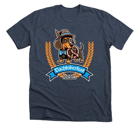 DDRTX Dachtoberfest, a Heather Midnight Navy Premium Unisex Tee