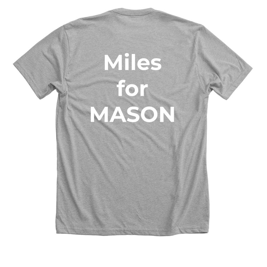 SCIENCE + LOVE = CURE Mason Michels&nbsp;, a Athletic Heather Premium Unisex Tee (back-view)