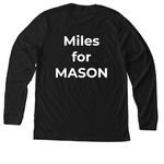 SCIENCE + LOVE = CURE Mason Michels&nbsp;, a Solid Black Blend Premium Long Sleeve Tee (back-view)