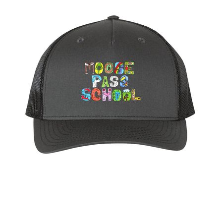 School Hats&nbsp;, a Charcoal/ Black Printed Five-Panel Trucker Cap