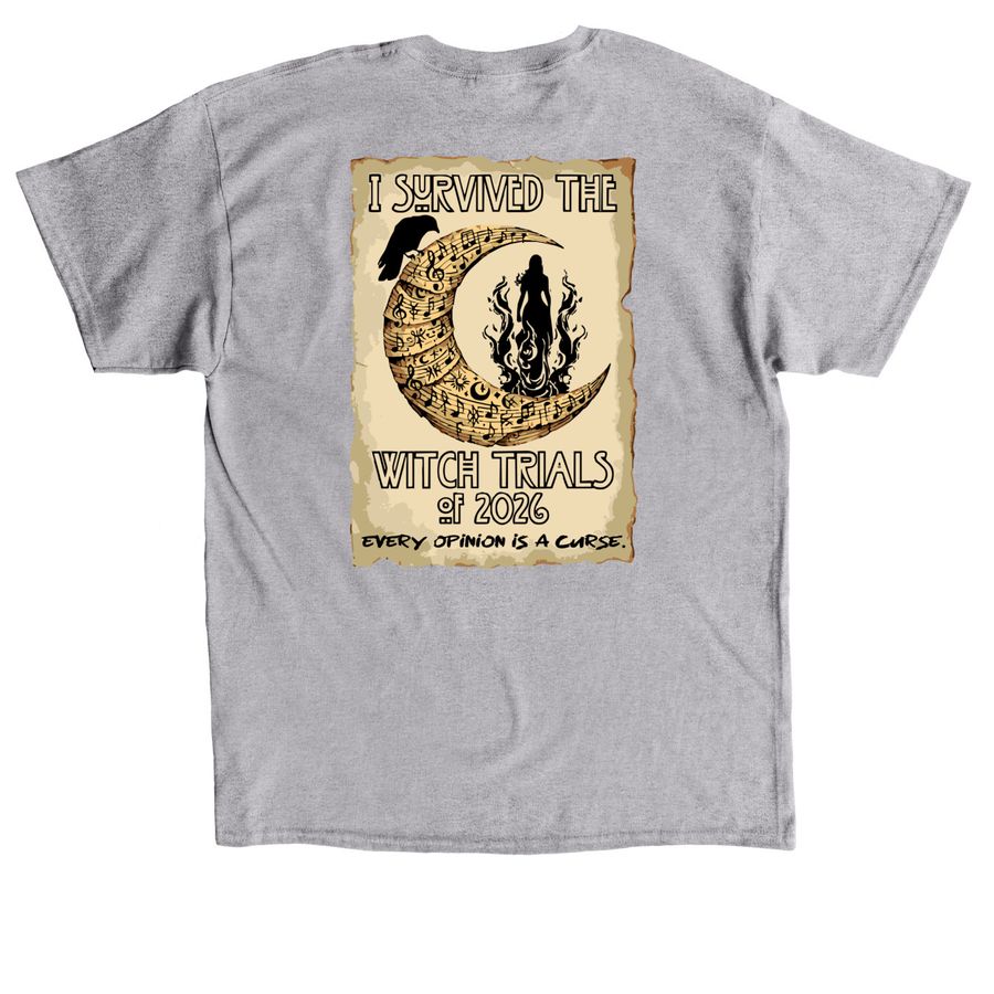 Original Salem 1692 Design, a Sport Grey Classic Unisex Tee (back-view)