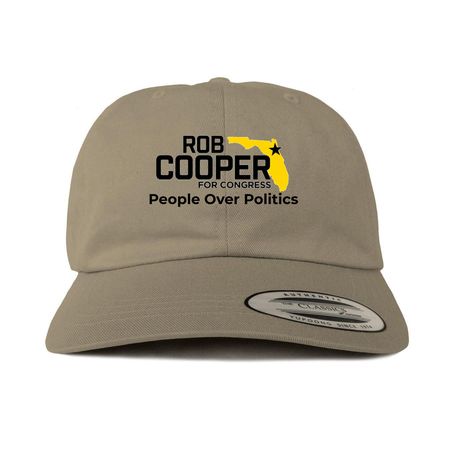 People Over Politics Ballcap, a Khaki Printed Classic Baseball Cap