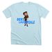 Bert Lauderdale Cartoon Style, a Heather Ice Blue Premium Unisex Tee