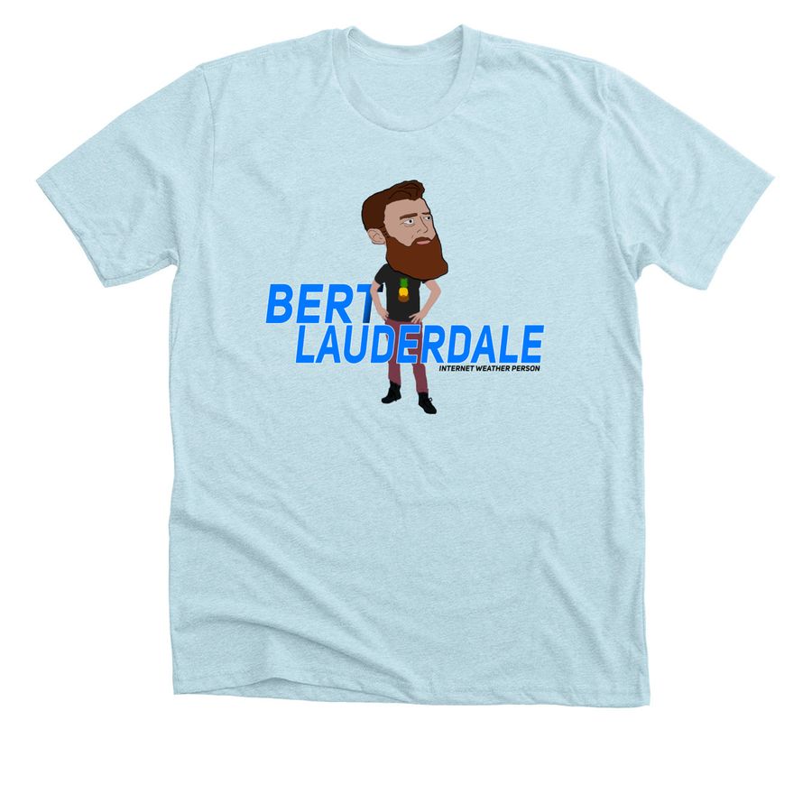 Bert Lauderdale Cartoon Style, a Heather Ice Blue Premium Unisex Tee