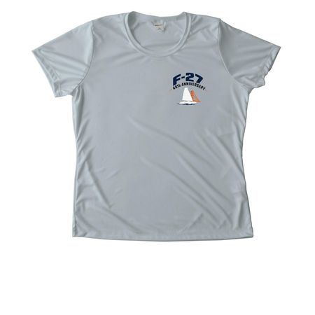 F-27 40th Anniversary Performance Apparel, a Silver Women's Performance Tee