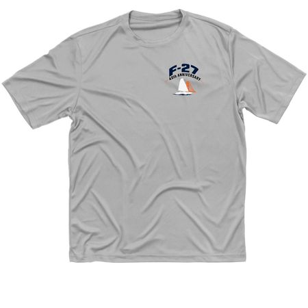 F-27 40th Anniversary Performance Apparel, a Silver Classic Performance Tee