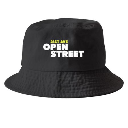 31st Ave Bucket Hat, a Black Printed Bucket Hat