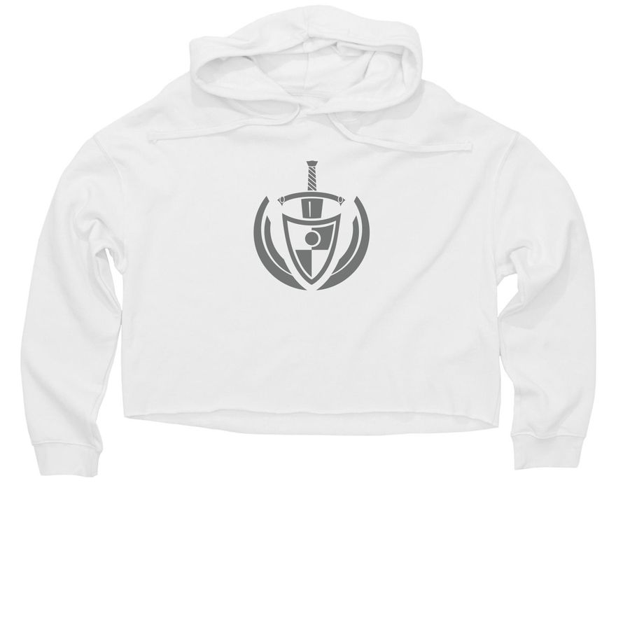 Crop Top Hoodie, a White Women?s Lightweight Cropped Hoodie